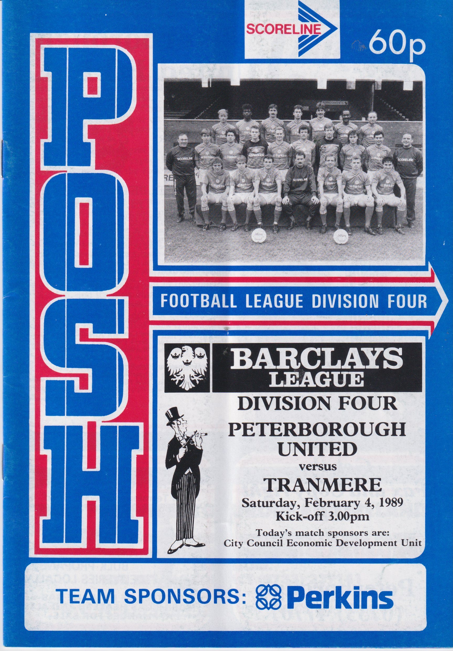 Peterborough United v Tranmere Rovers match programme